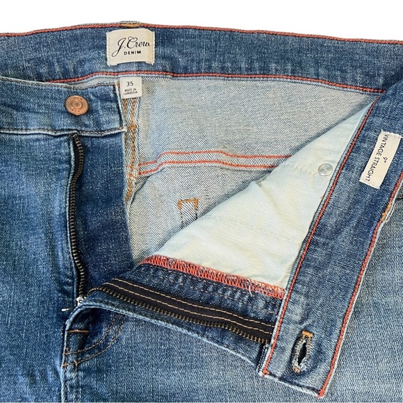 J Crew ReImagined 9" Vintage Straight Light Distressed Denim Jeans Size 35 - Picture 3 of 8